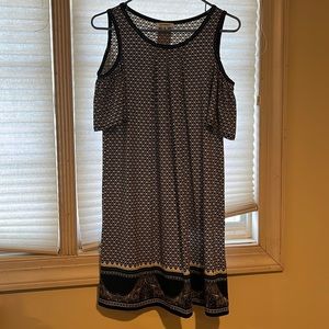 Cape sleeve cocktail dress